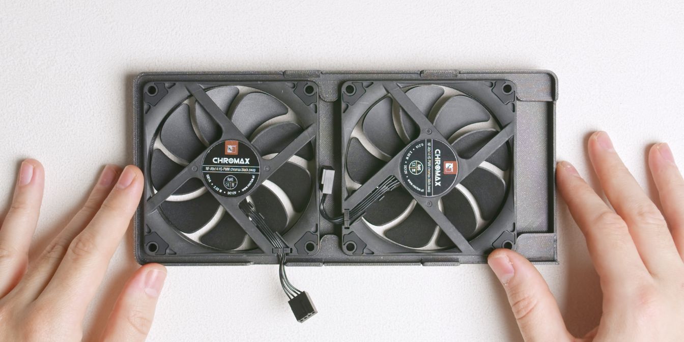 MSI RTX 5070 Shadow 3D printed shroud fans